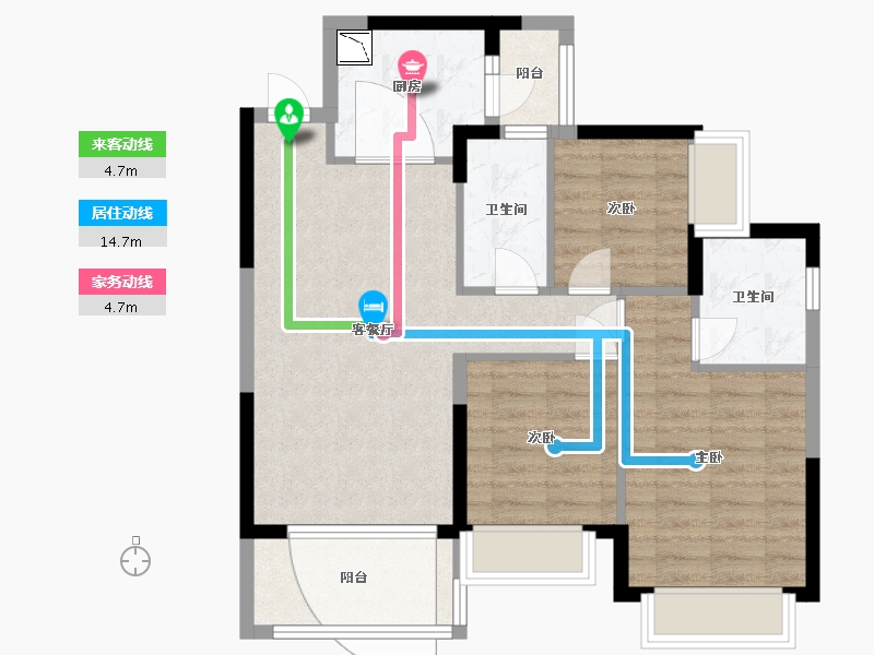 广东省-东莞市-惠州恒大御府-77.58-户型库-动静线