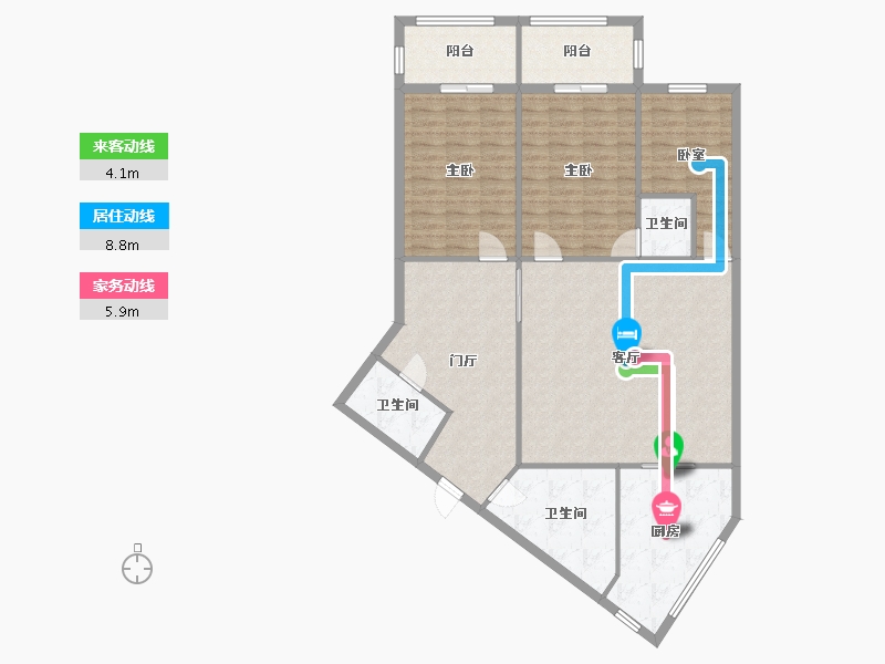 四川省-成都市-小南街公寓-120.00-户型库-动静线