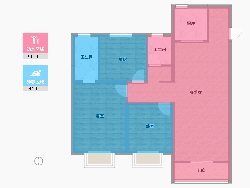 山西省-大同市-学府华庭-101.00-户型库-动静分区