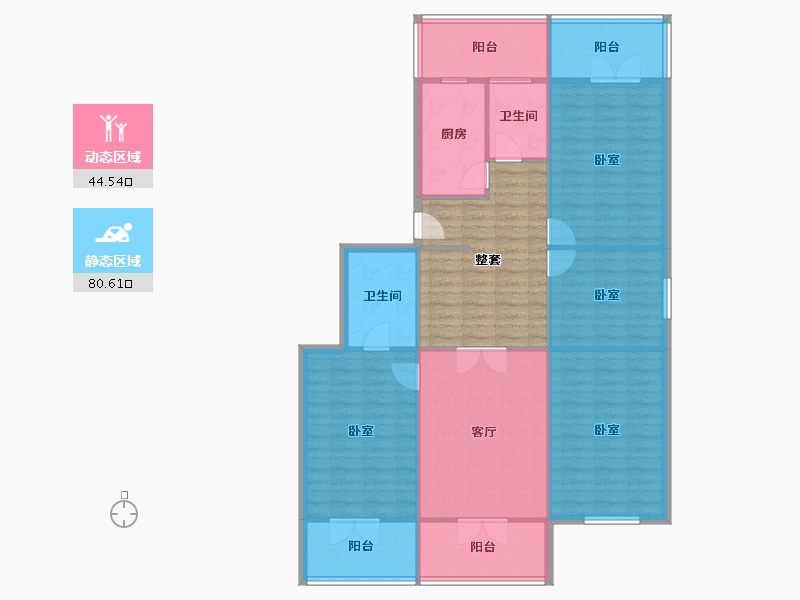 天津-天津市-光复公寓-135.00-户型库-动静分区