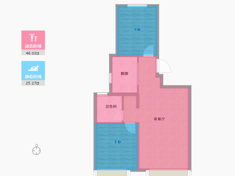 天津-天津市-保利时代-64.00-户型库-动静分区