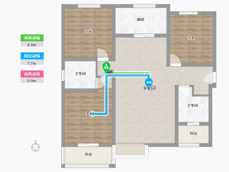 陕西省-宝鸡市-轩苑尚品-133.00-户型库-动静线