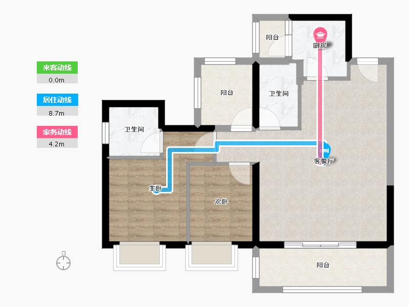 广东省-江门市-万科金域华府-71.69-户型库-动静线