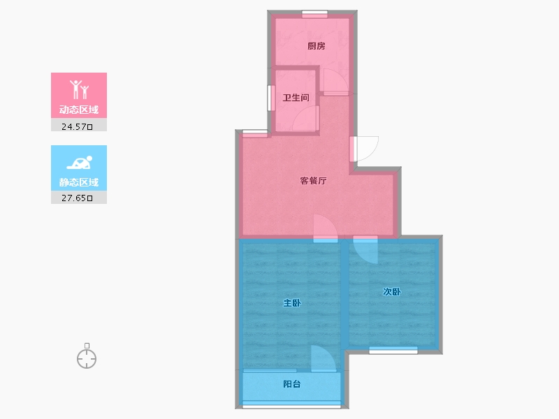 上海-上海市-华严路68弄小区-45.22-户型库-动静分区