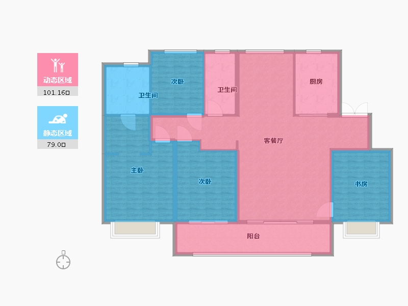 江苏省-苏州市-星唐府-165.00-户型库-动静分区