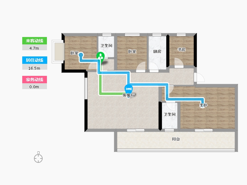 云南省-临沧市-海棠佳园四期·天汇-98.41-户型库-动静线