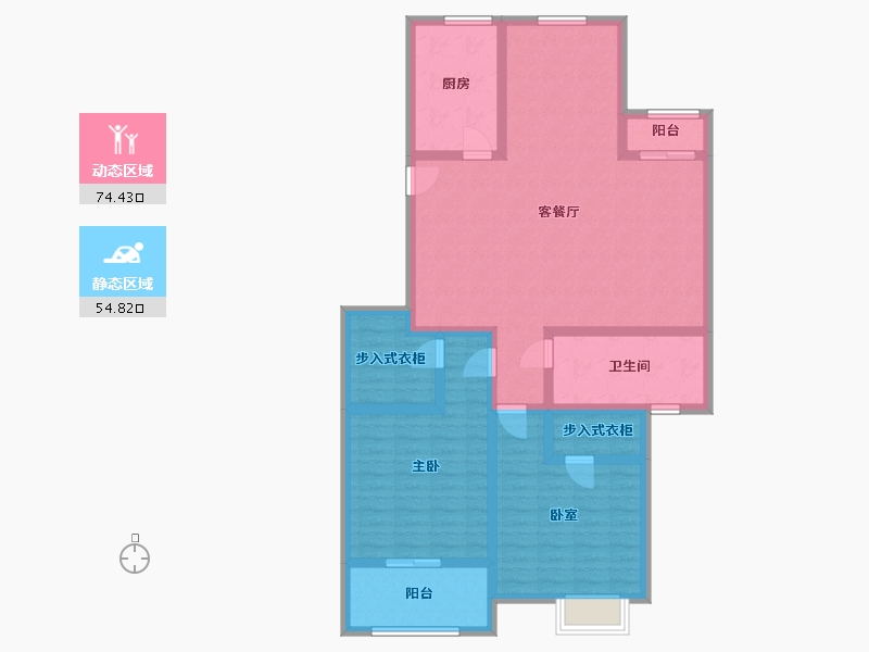 江苏省-连云港市-晶城壹号院-83.00-户型库-动静分区