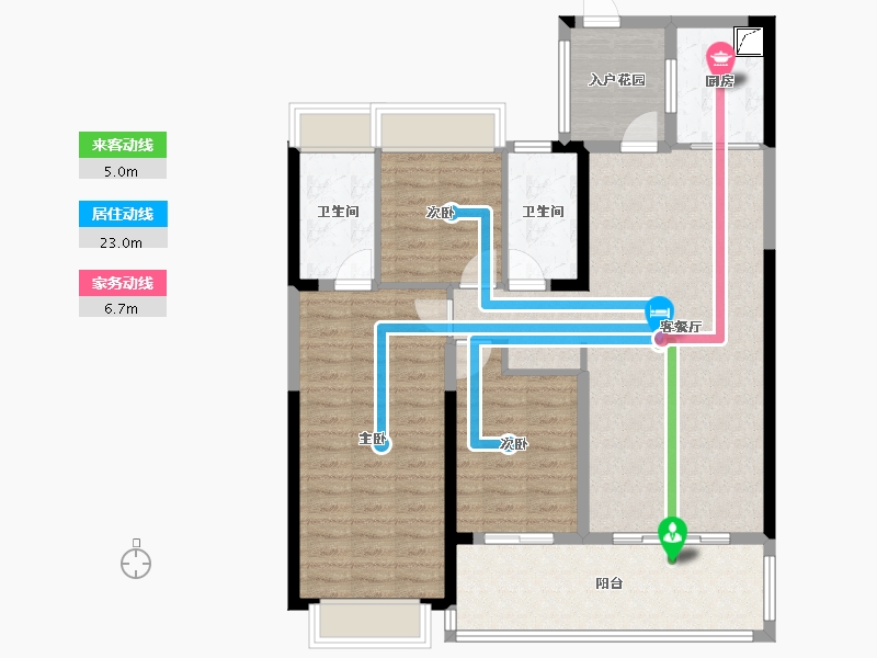 湖南省-长沙市-长房东旭国际-120.00-户型库-动静线