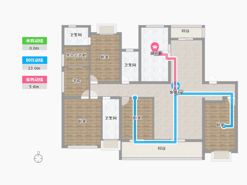 江苏省-泰州市-金通·桃李江南-174.88-户型库-动静线