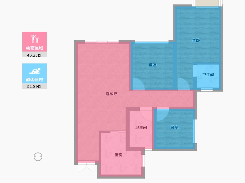 山东省-济南市-未来花园城-63.68-户型库-动静分区