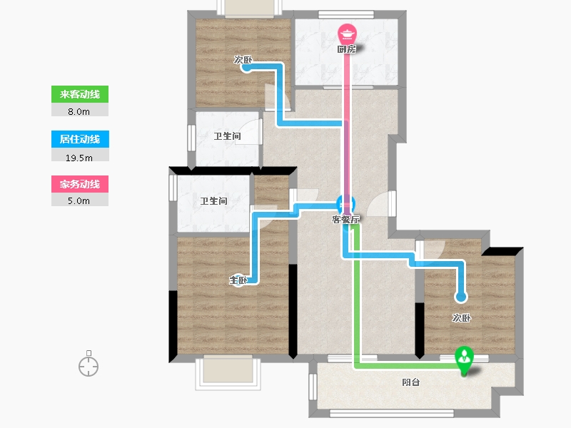 浙江省-绍兴市-江樾府-81.60-户型库-动静线