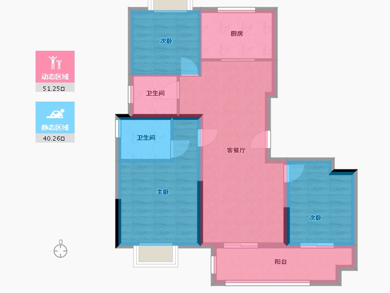 浙江省-绍兴市-江樾府-81.60-户型库-动静分区