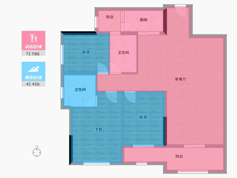 贵州省-贵阳市-四季贵州椿棠府-96.00-户型库-动静分区