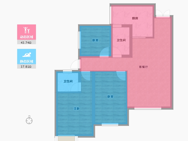 山东省-济南市-未来花园城-72.43-户型库-动静分区