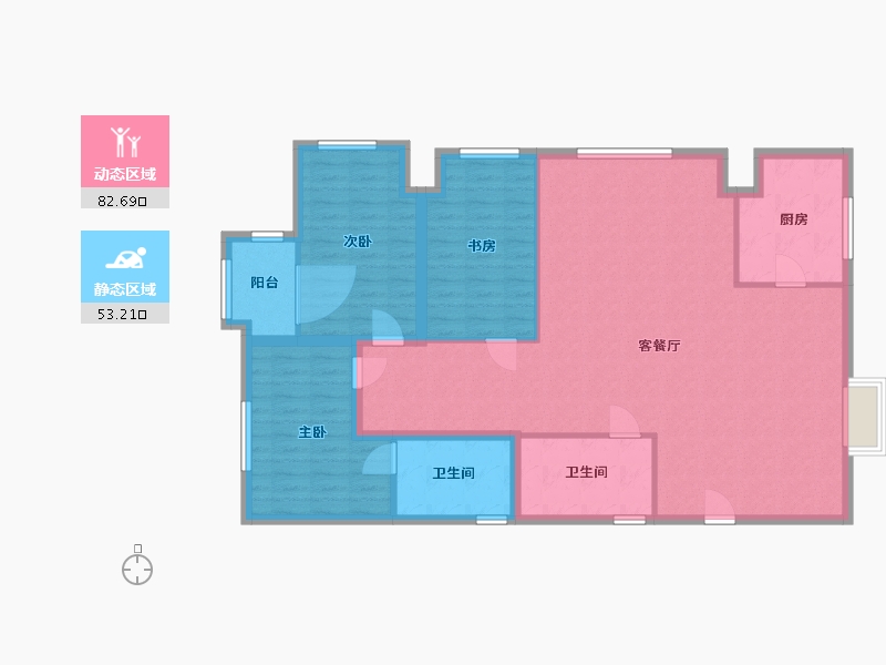 浙江省-杭州市-世纪新城-东区-127.54-户型库-动静分区