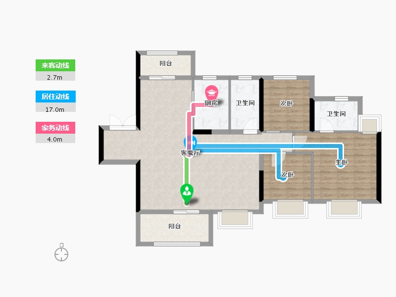 广东省-江门市-远洋·天成-97.84-户型库-动静线