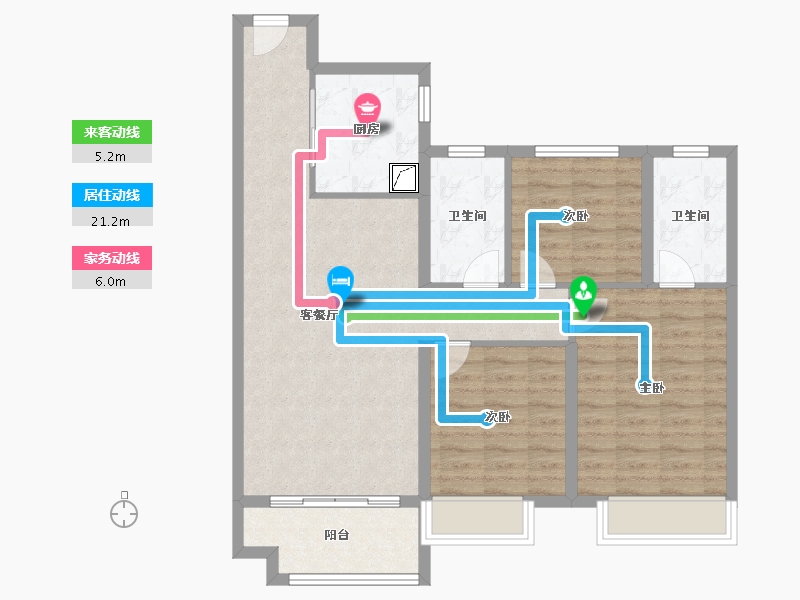 山东省-潍坊市-中骏世界城-89.00-户型库-动静线