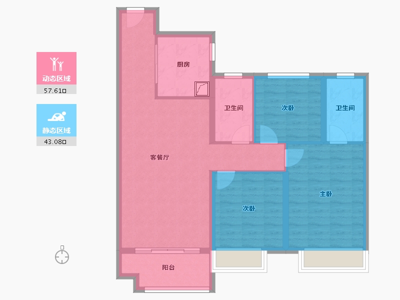 山东省-潍坊市-中骏世界城-89.00-户型库-动静分区