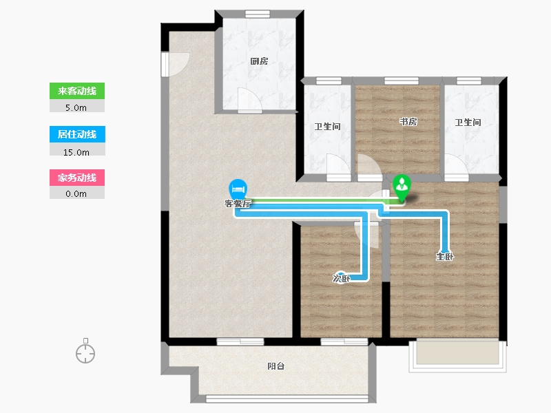 山东省-泰安市-五岳风华-95.00-户型库-动静线