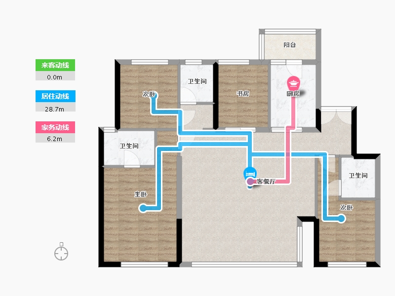 四川省-成都市-锦粼云镜-124.00-户型库-动静线