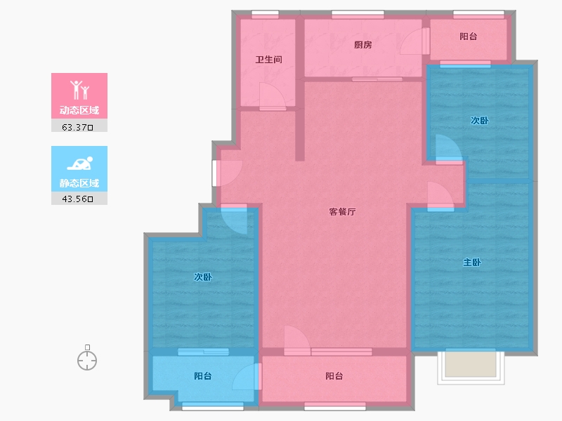 山东省-日照市-新时代华府-95.39-户型库-动静分区