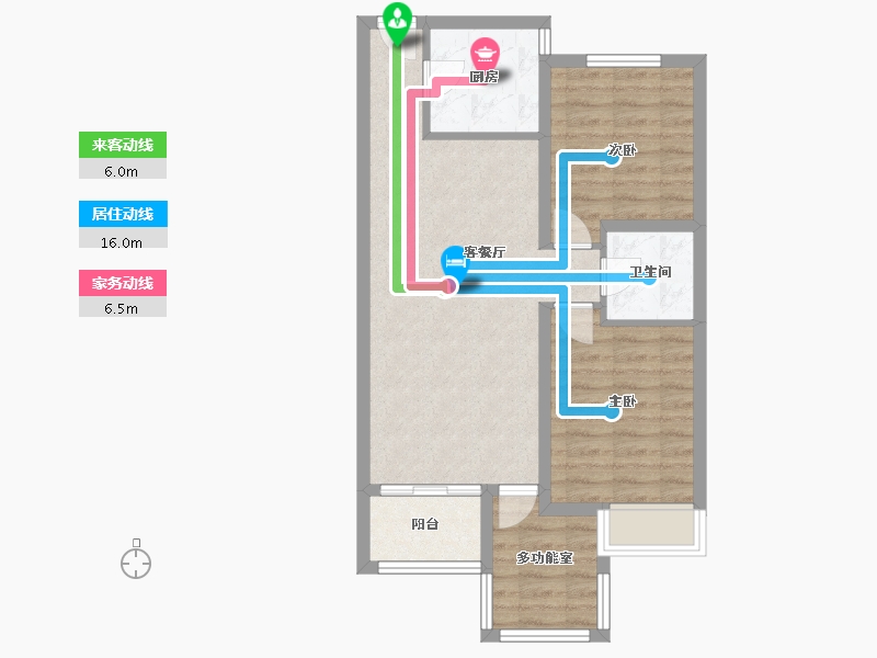 河北省-石家庄市-天鸿世家-75.07-户型库-动静线