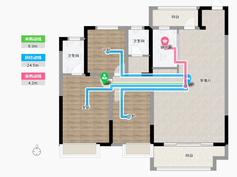 河南省-济源市-建业春天里-110.84-户型库-动静线