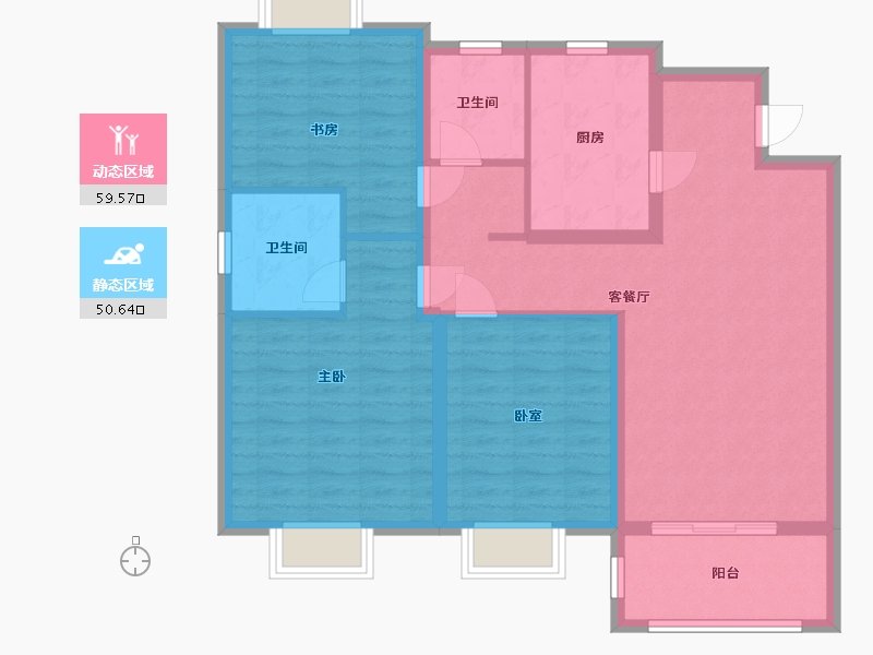 上海-上海市-大华锦绣四季-99.00-户型库-动静分区