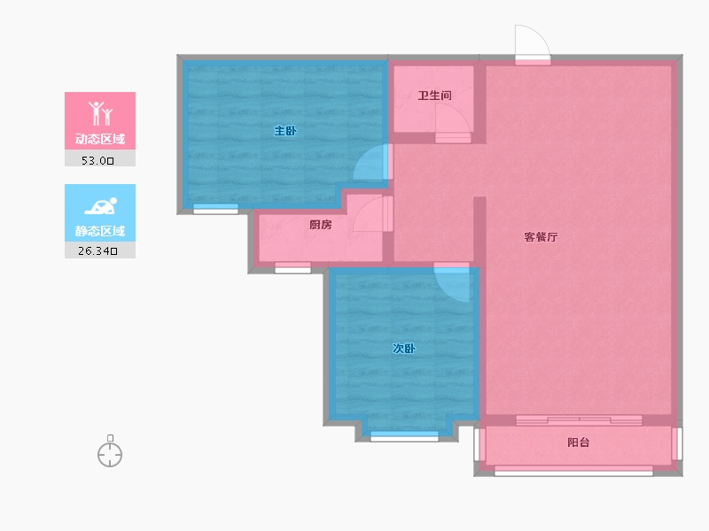 河北省-保定市-百盛家园-70.86-户型库-动静分区