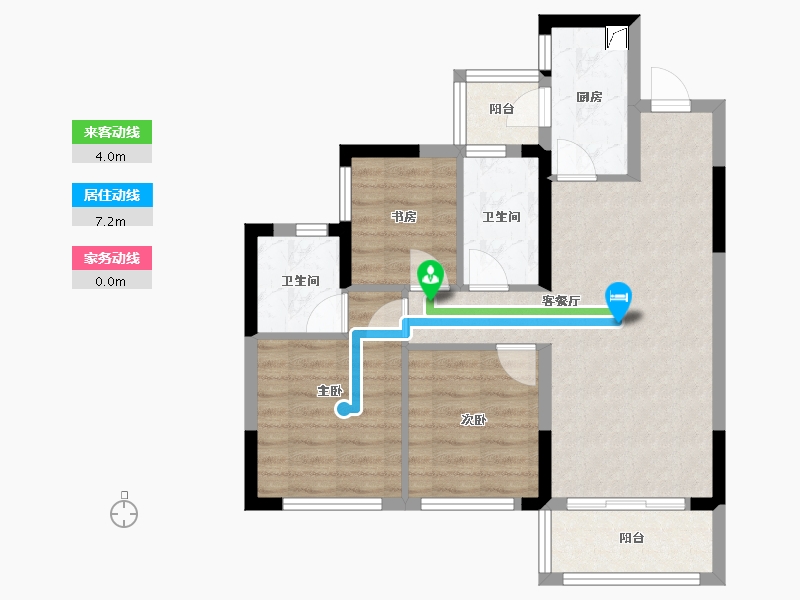 四川省-成都市-中铁卓越时代城-77.00-户型库-动静线