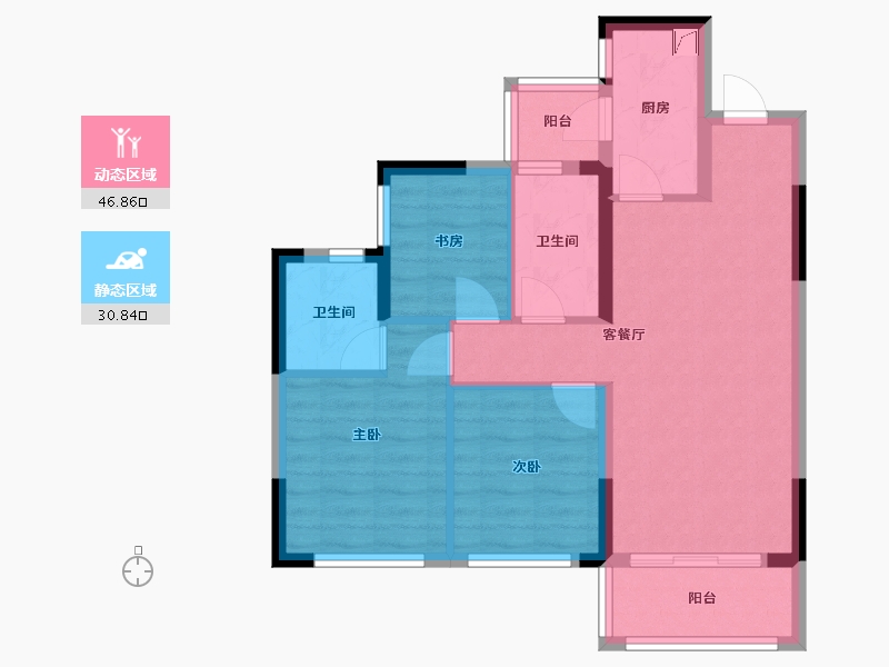 四川省-成都市-中铁卓越时代城-77.00-户型库-动静分区