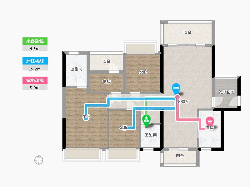 广东省-江门市-越秀滨江·华悦-96.00-户型库-动静线