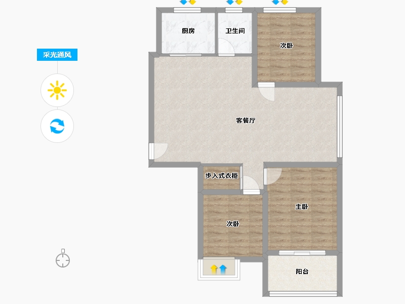 江苏省-徐州市-英才佳苑-97.00-户型库-采光通风