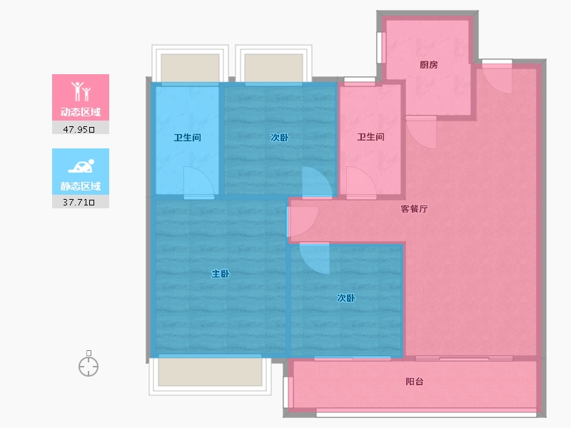 江苏省-苏州市-湖东未来-79.00-户型库-动静分区