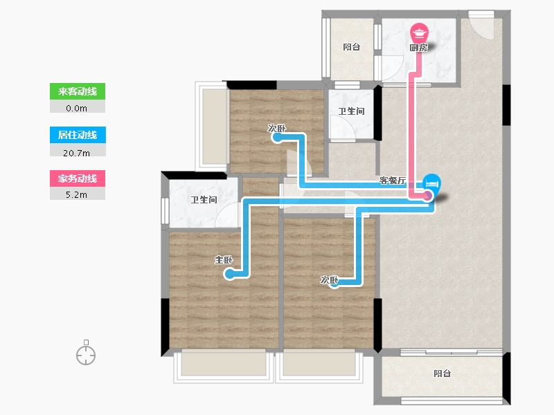 湖南省-郴州市-福城桃源-96.86-户型库-动静线