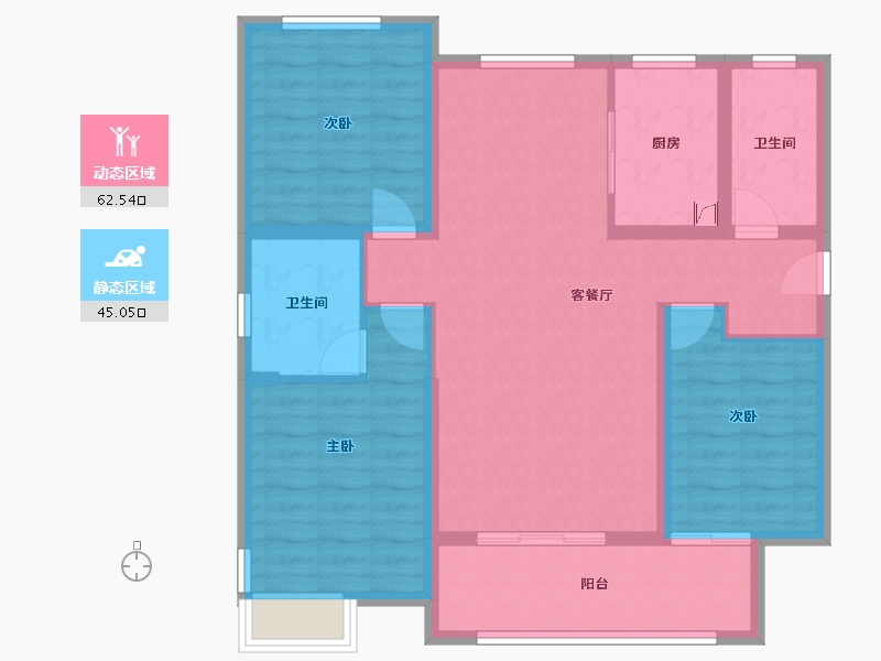 河北省-邢台市-铜锣湾一号小区-99.00-户型库-动静分区