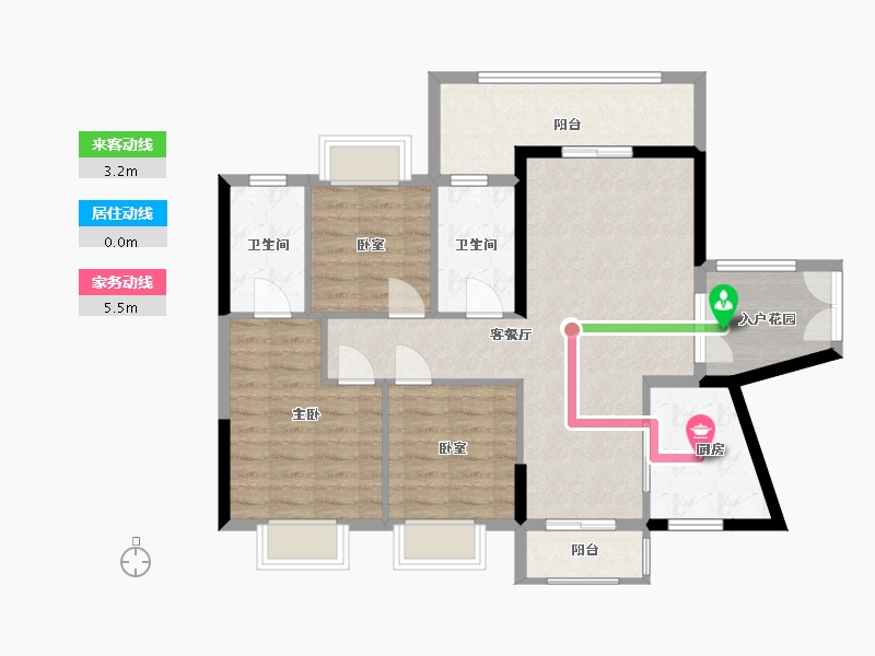 广东省-肇庆市-康耀花园-90.00-户型库-动静线