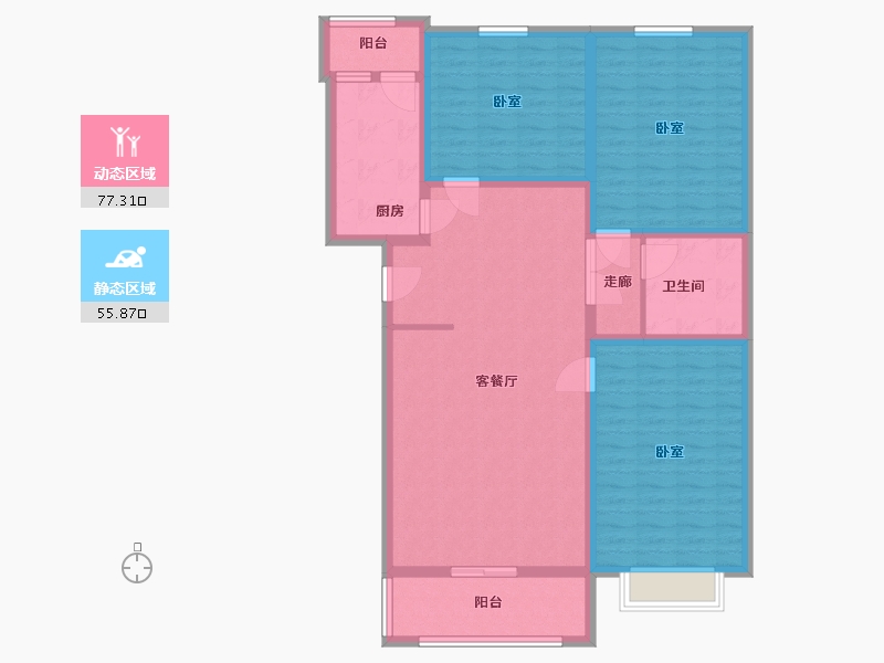 北京-北京市-观音景园东区-120.00-户型库-动静分区