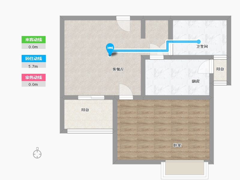 上海-上海市-浦凌佳苑-58.81-户型库-动静线