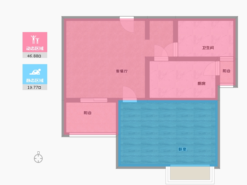 上海-上海市-浦凌佳苑-58.81-户型库-动静分区