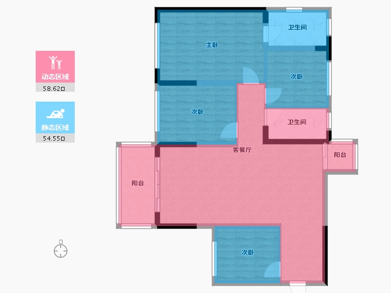 广东省-湛江市-御景鸿庭-128.00-户型库-动静分区