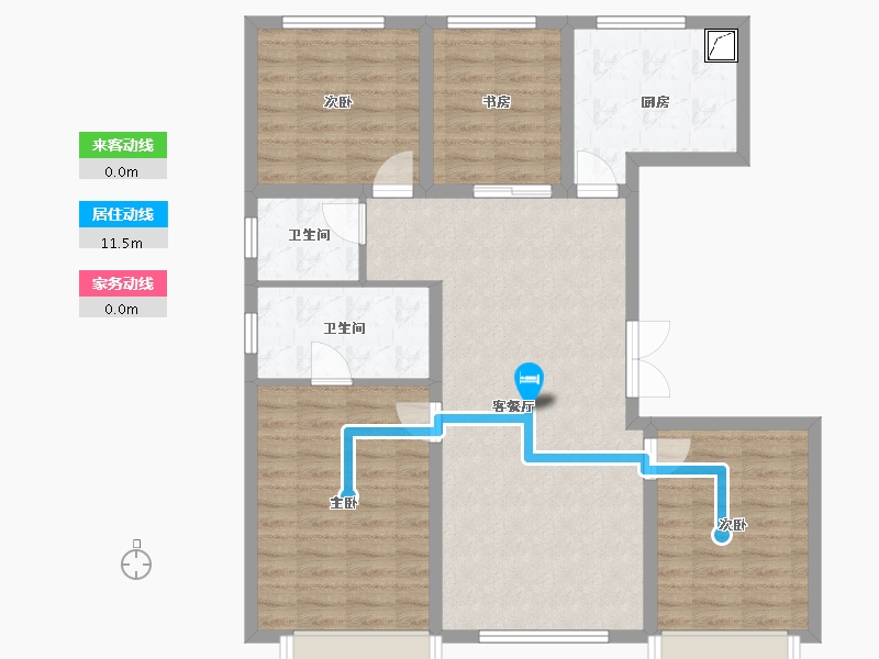 北京-北京市-东叁金茂府-145.00-户型库-动静线