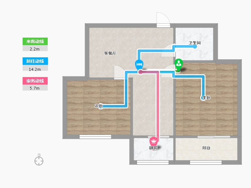 山东省-济南市-棋盘小区-73.13-户型库-动静线