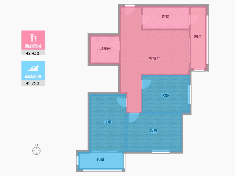 天津-天津市-华苑新城云华里-94.00-户型库-动静分区