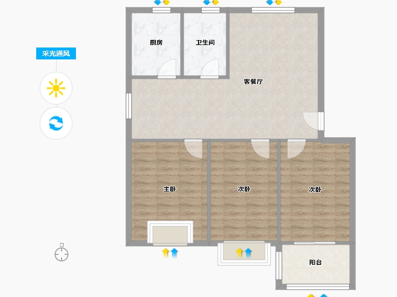 河南省-洛阳市-中油锦园-91.00-户型库-采光通风