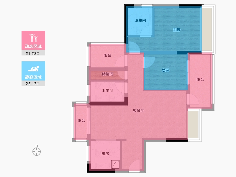 广东省-河源市-振业深河湾-78.07-户型库-动静分区