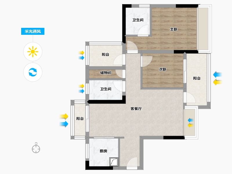 广东省-河源市-振业深河湾-78.07-户型库-采光通风