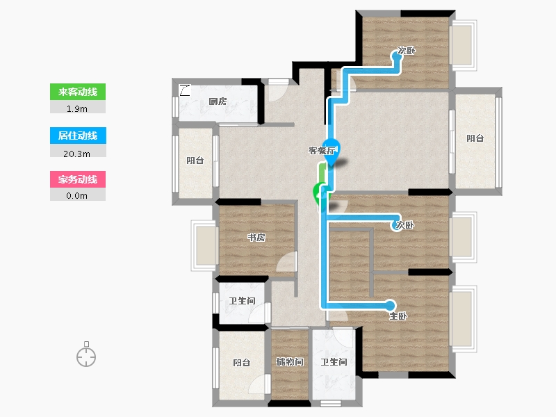 湖南省-衡阳市-美的梧桐庄园-124.00-户型库-动静线