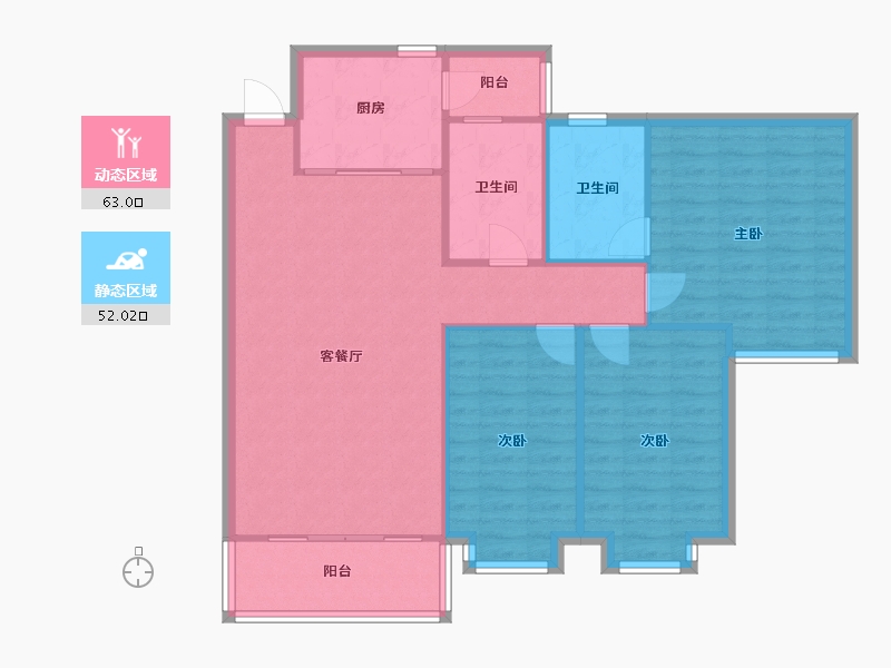 广东省-广州市-华怡居-99.60-户型库-动静分区