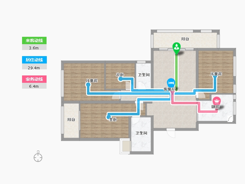 浙江省-丽水市-东方首府-120.00-户型库-动静线